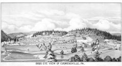 Curwensville 1878 Bird's Eye View, Clearfield County 1878